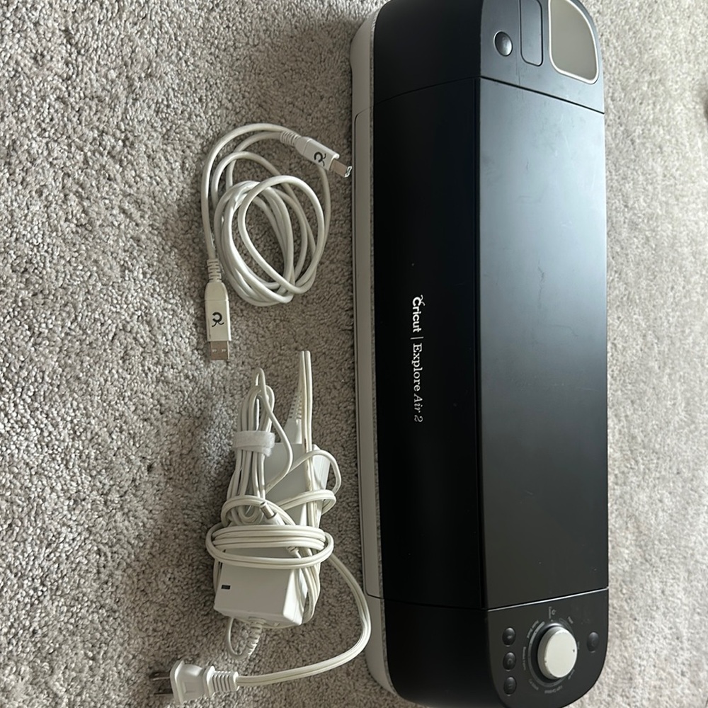 Cricut Explore Air 2 Crafting Machine - Black and White with accessories
